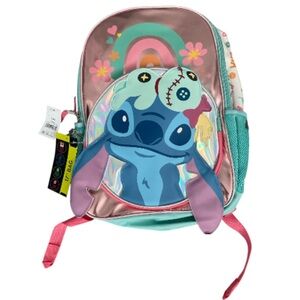 Stitch Character Backpack with Pink and Blue Accents